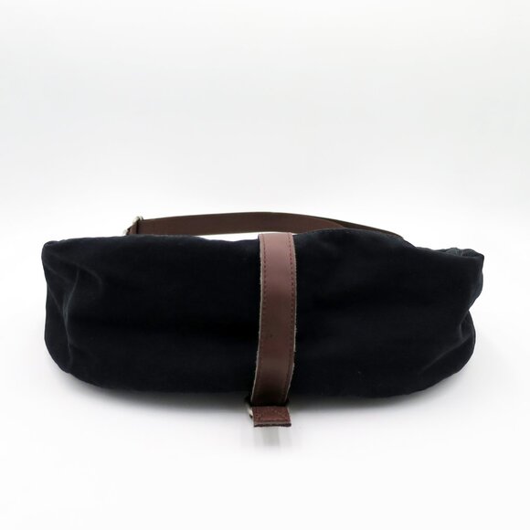 NWT American Eagle AE Campus Messenger Bag Y2K Black Canvas Saddle Style - Picture 5 of 12